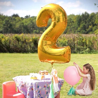 40 inch golden number balloon birthday party decoration #3