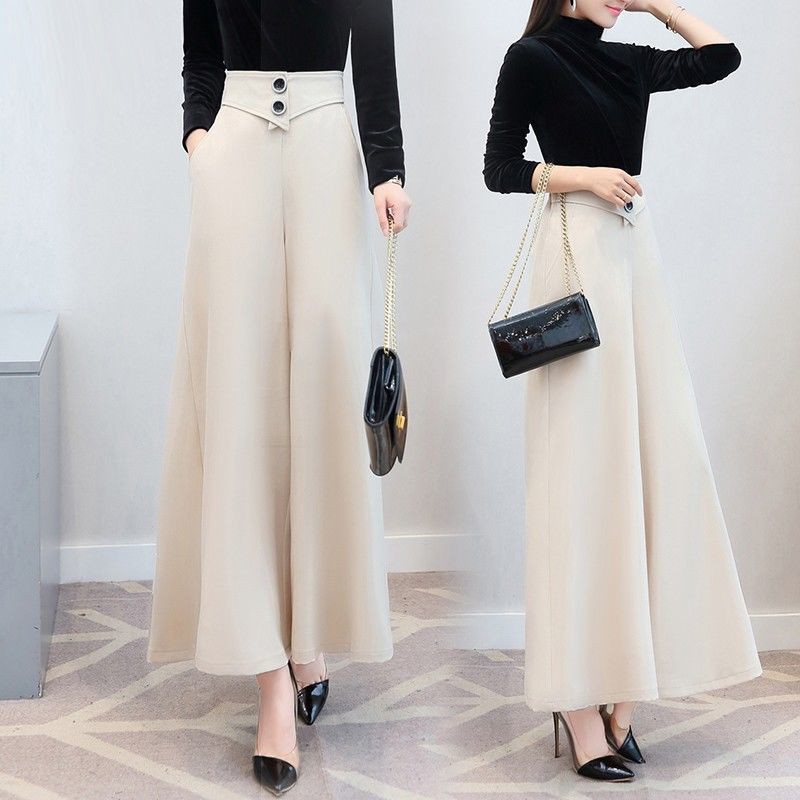 wide leg office trousers