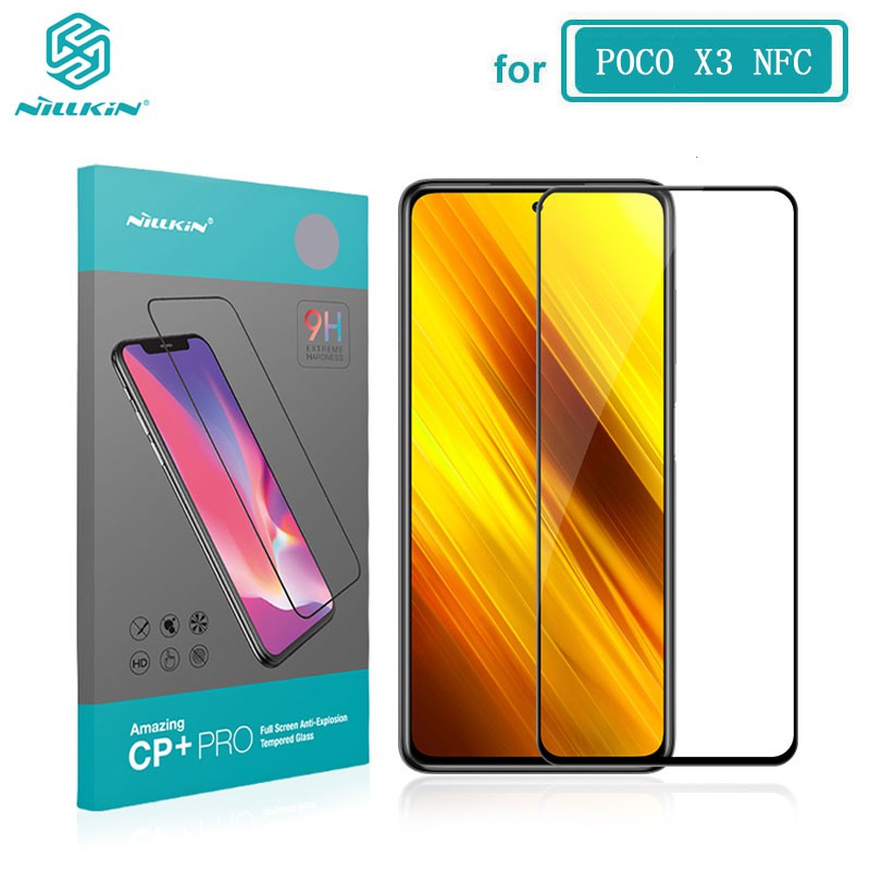 POCO X3 NFC Glass Nillkin CP+Pro 2.5D Screen Protector Tempered Glass ...