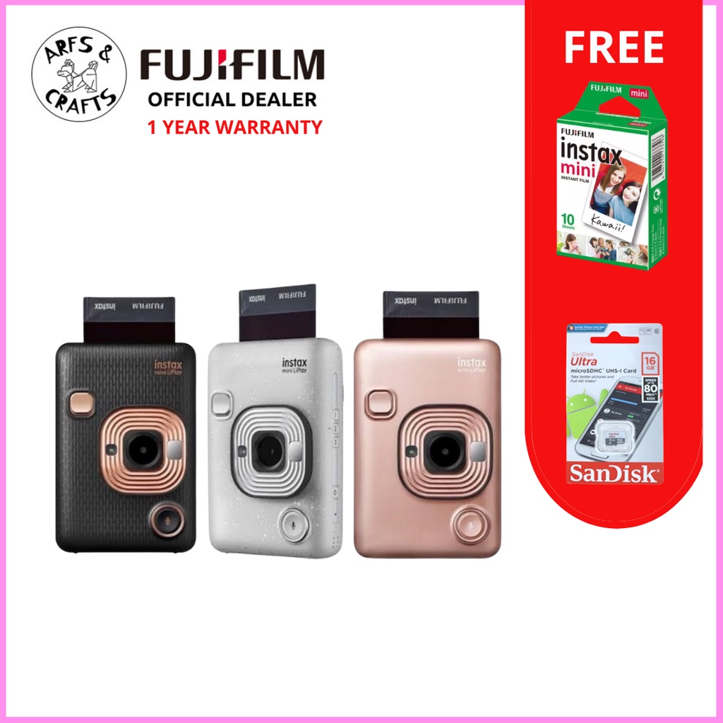 Fujifilm Instax Mini Liplay Hybrid Instant Camera + Freebies (32GB ...