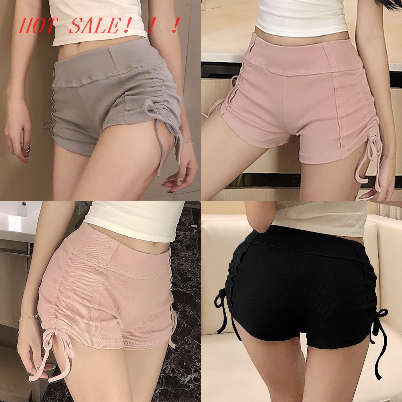 black high waisted loose shorts