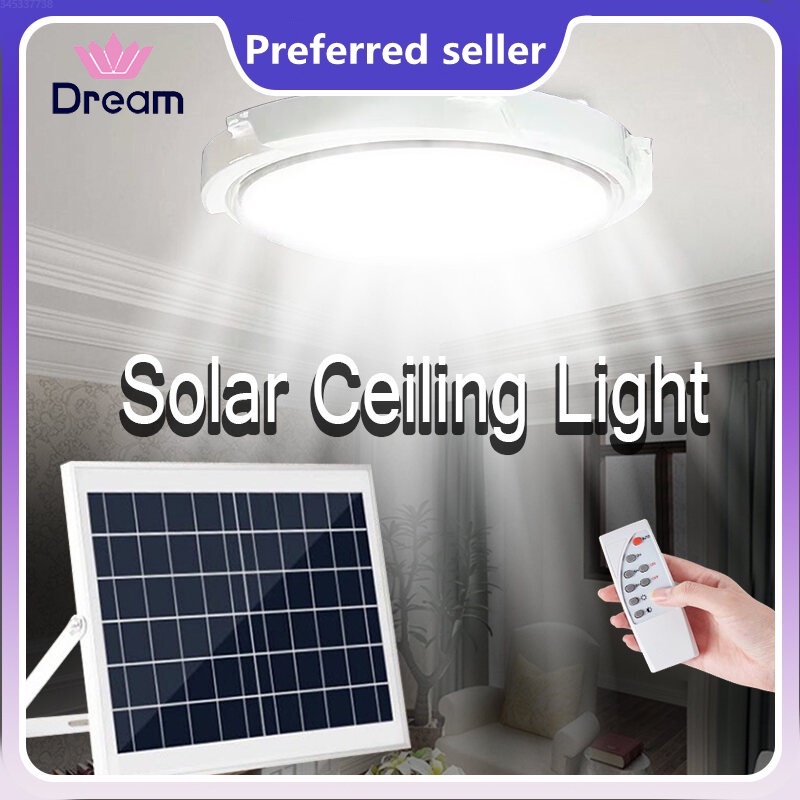 Solar Ceiling Light led indoor solar chandelier with Remote Control ...