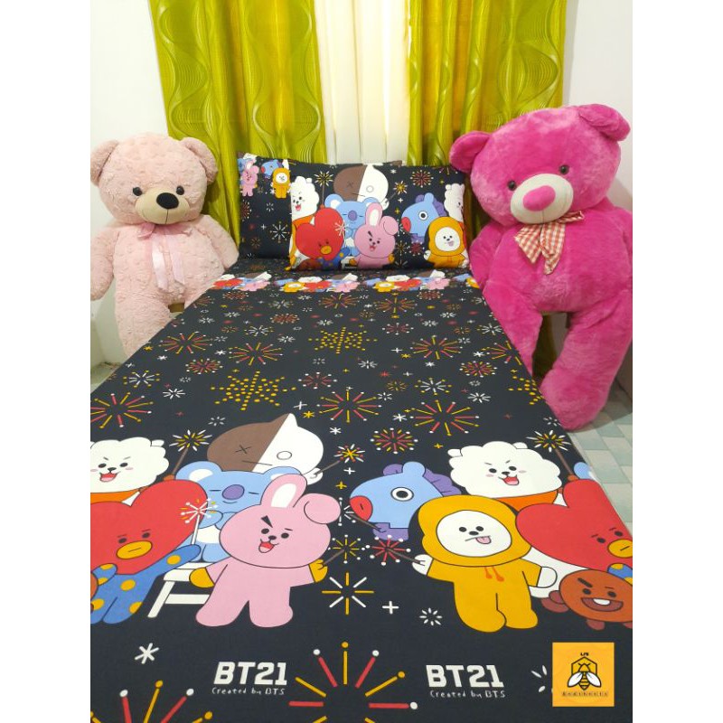 BTS Bedsheet Canadian Cotton w/ Pillow Case ( Single, Double,Family