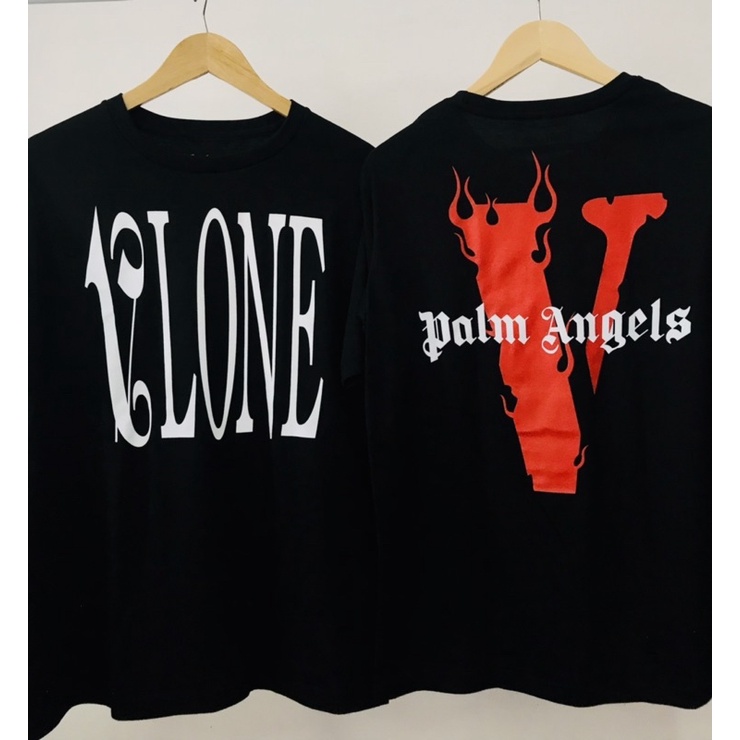 PALM ANGELS X VLONE Thailand Shirts high quality Fabric, Streetwear, skate tees Thrasher