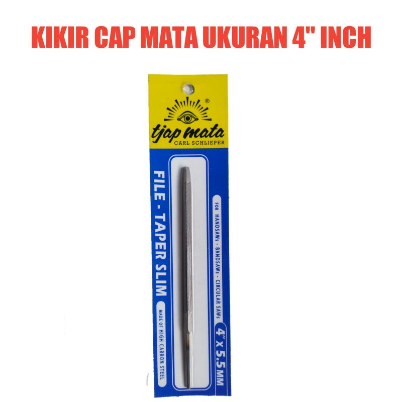 Mata Kayu Triangle Kikir 4 Inch Kikir Tjap Eye Slim Taper Kikir Saw