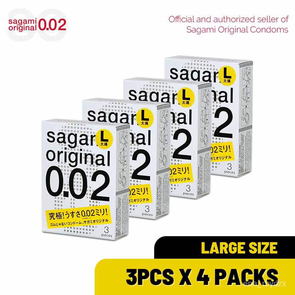Sagami Original Condom 0.02 12's (4packs x 3's) - Large