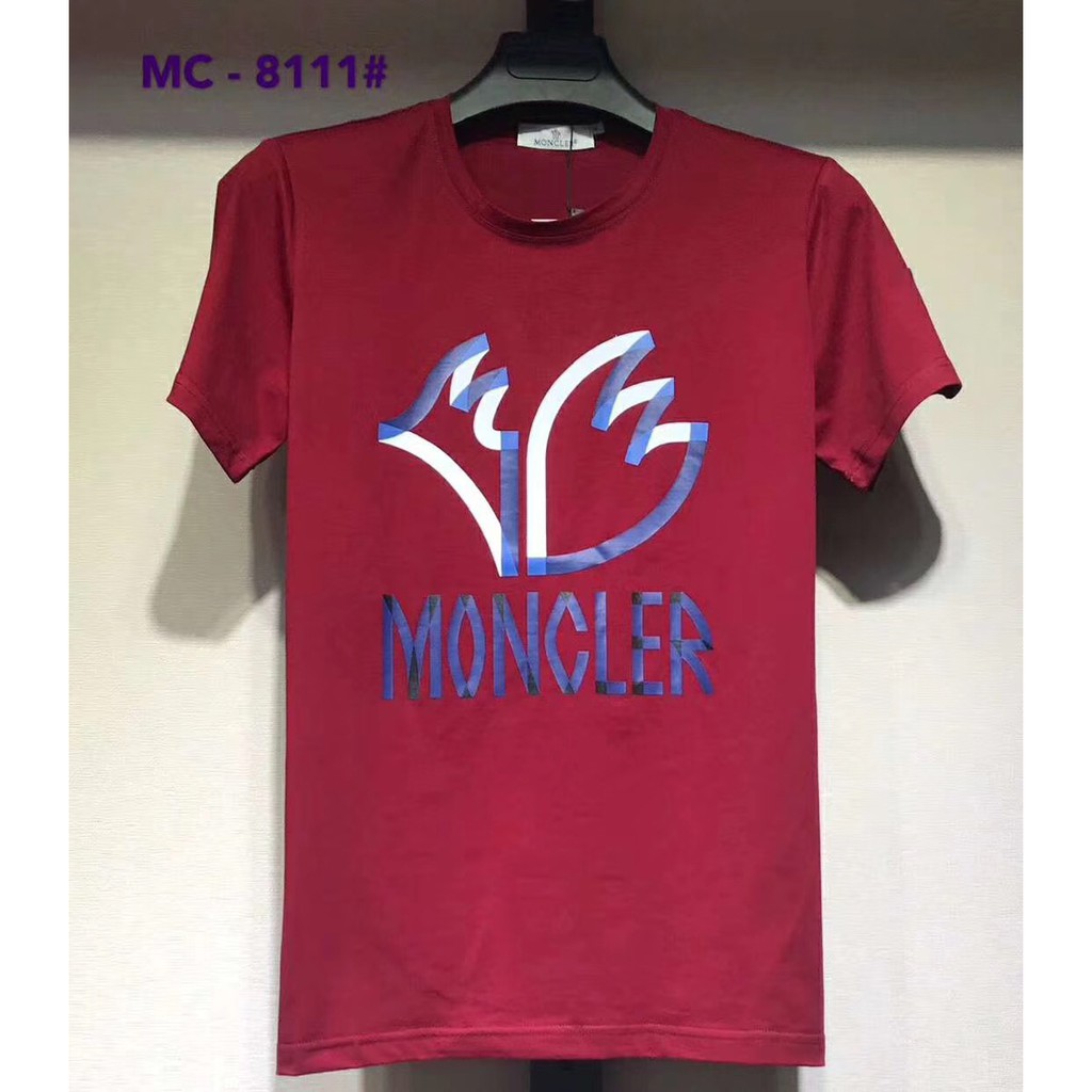 mens red moncler t shirt
