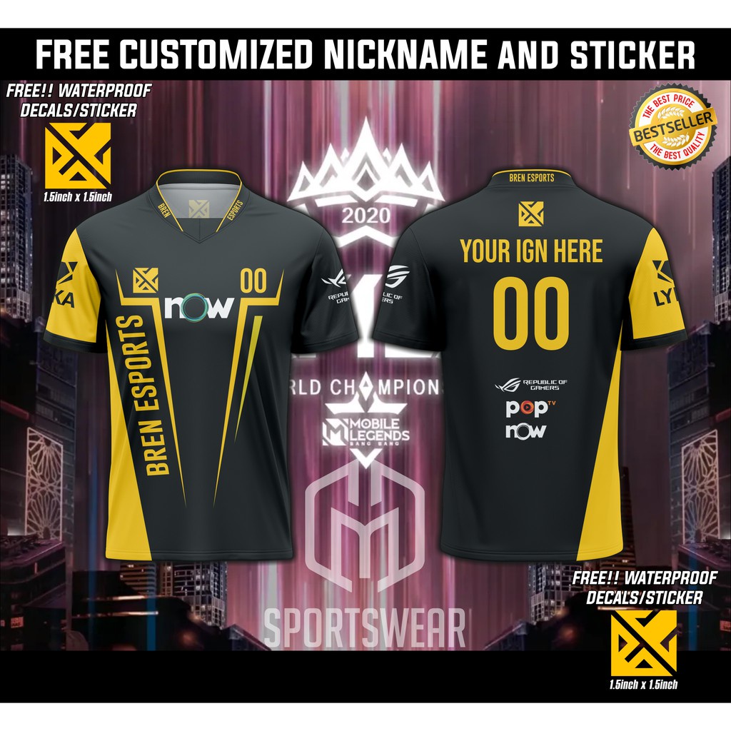 Bren Esports jersey 2021 (Free Customized Nickname and Free Decals ...