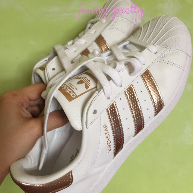 adidas superstar gold rose