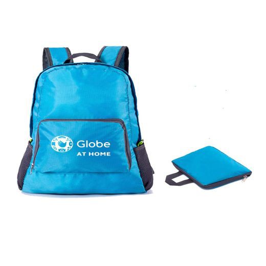 Foldable Backpack with Globe At Home logo - Freebie/ Not for Sale