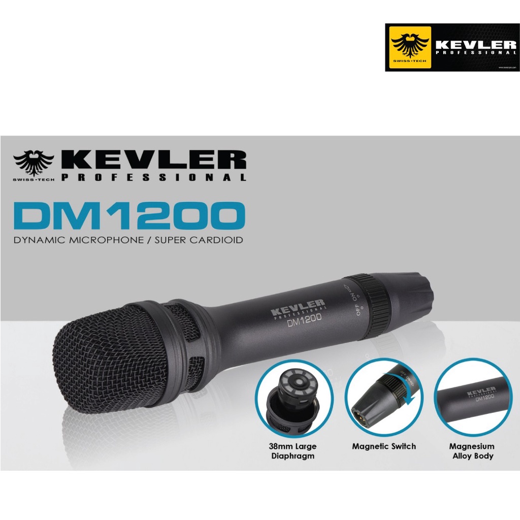 Kevler DM1200 Rotating Switch Dynamic Microphone/Super