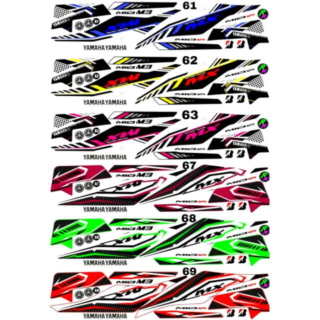 Sticker Striping Variation Thailand Thailook Mio M3 125 Mio Z 2016 2017 Mio Mx 125 I 5 Shopee Philippines