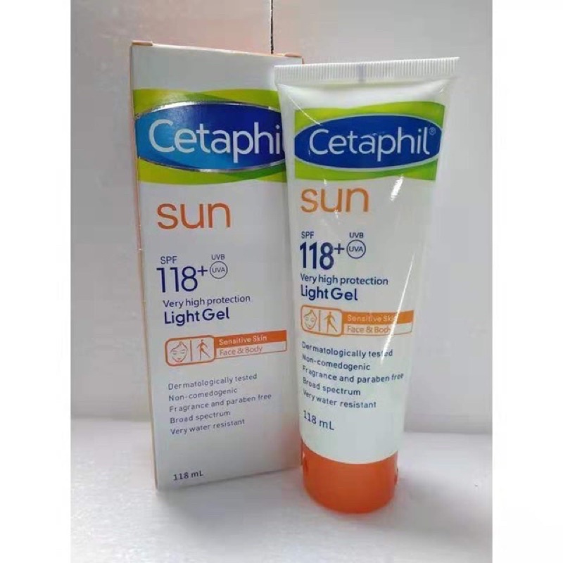 Cetaphil Sunblock SPF 118+ Light Gel (Face & Body) 118ml/sunscreen