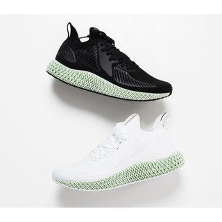 Adidas Alphaedge 4D Print Black and White Green Top Jogging Shoes EF3453 EF3454 Adidas Alphaedge 4D Print Black and White Green Top Jogging Shoes EF3453 EF3454