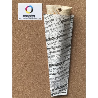 Shawarma Wrapper Vintage Design (100pcs) Greaseproof Paper | Shopee ...
