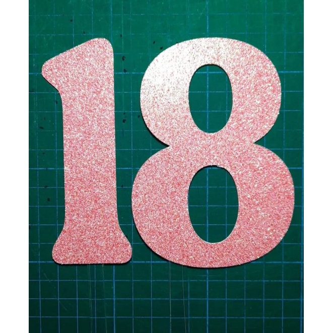 18 glittered cardstock cake topper hard board Shopee Philippines