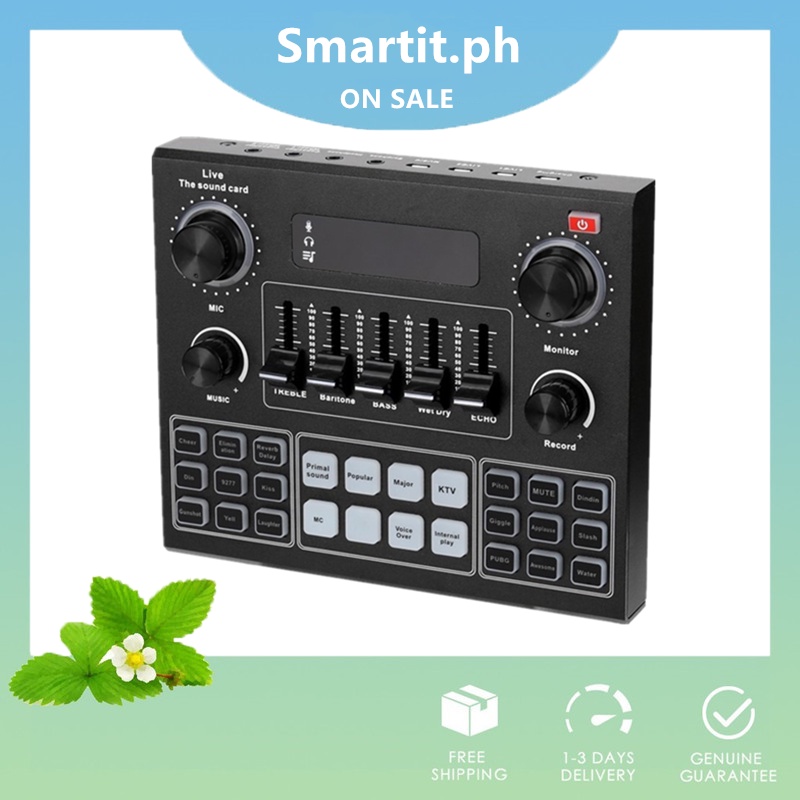 V9 Sound Card USB Audio Controller for Recording and Mixing and Live