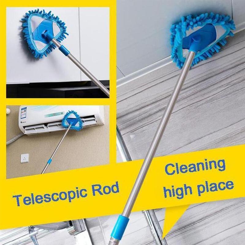 Rotatable Triangular Cleaning Mop Home Wall Ceiling Floor Adjustable Clean-Mop 