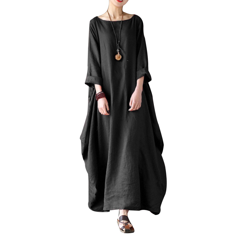 batwing sleeve maxi dress