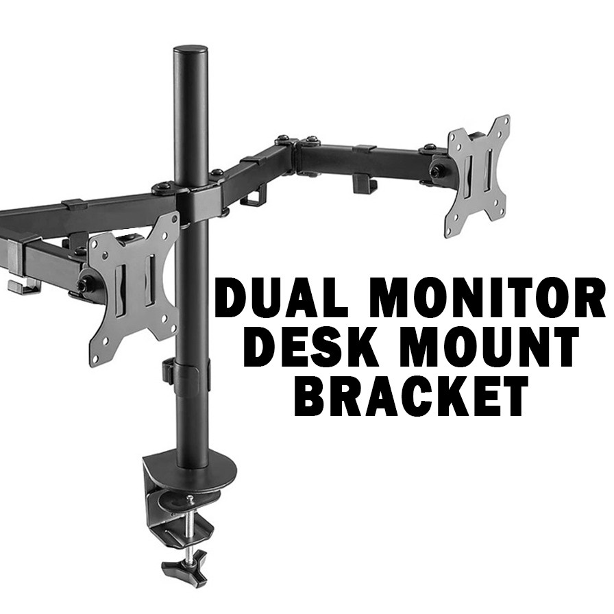 DUAL desk monitor mount Bracket c clamp | Shopee Philippines