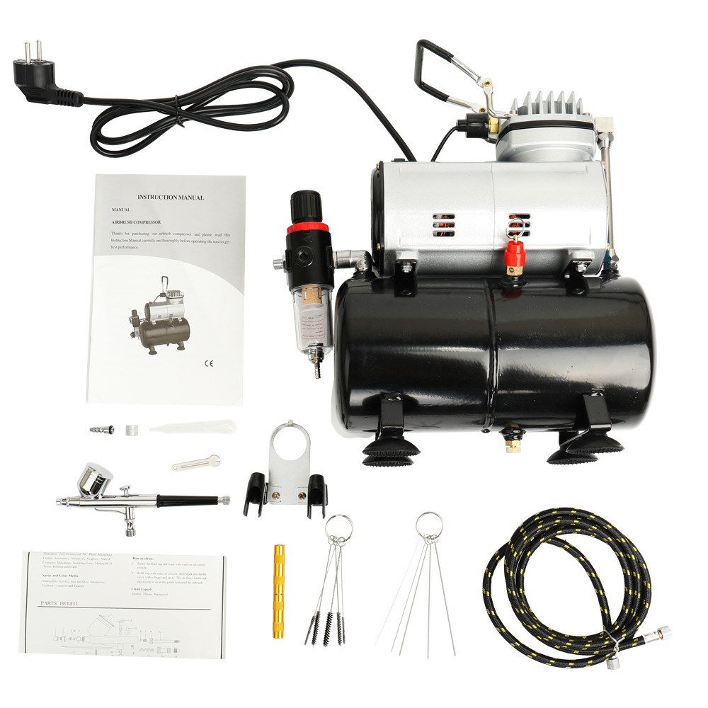 air compressor and spray gun