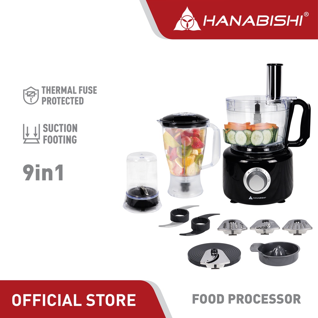 Hanabishi 9in1 Powerful Heavy Duty Food Processor HFP800 Shopee