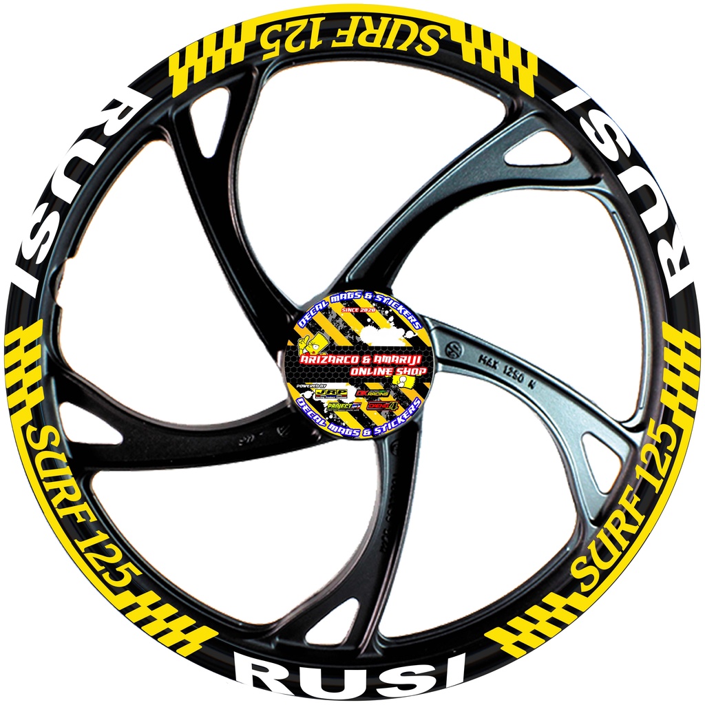 RUSI SURF 125 RACING DECAL MAG STICKER GOOD FOR 2 MAGS | Shopee Philippines