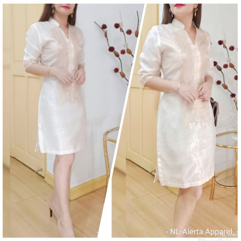 MODERN FILIPINIANA CHINESE BARONG DRESS | Shopee Philippines