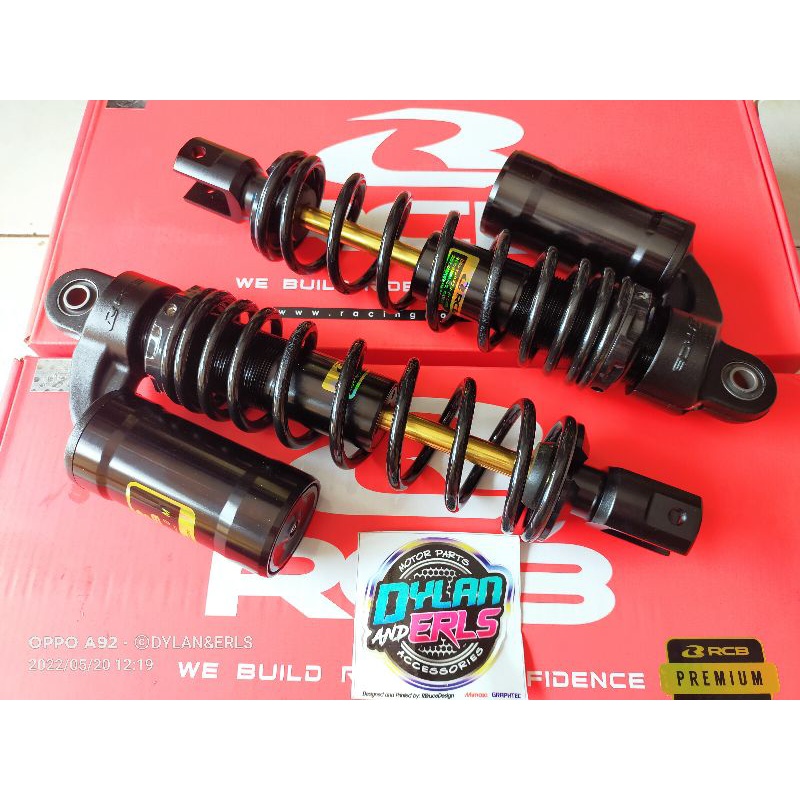 Rcb MB2 Dual Shock Absorber Premium black 305mm for Aerox Nmax V1 V2 ...