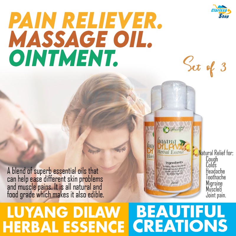 Beautiful Creations Luyang Dilaw Herbal Essence (SET OF 3) WATER BASED