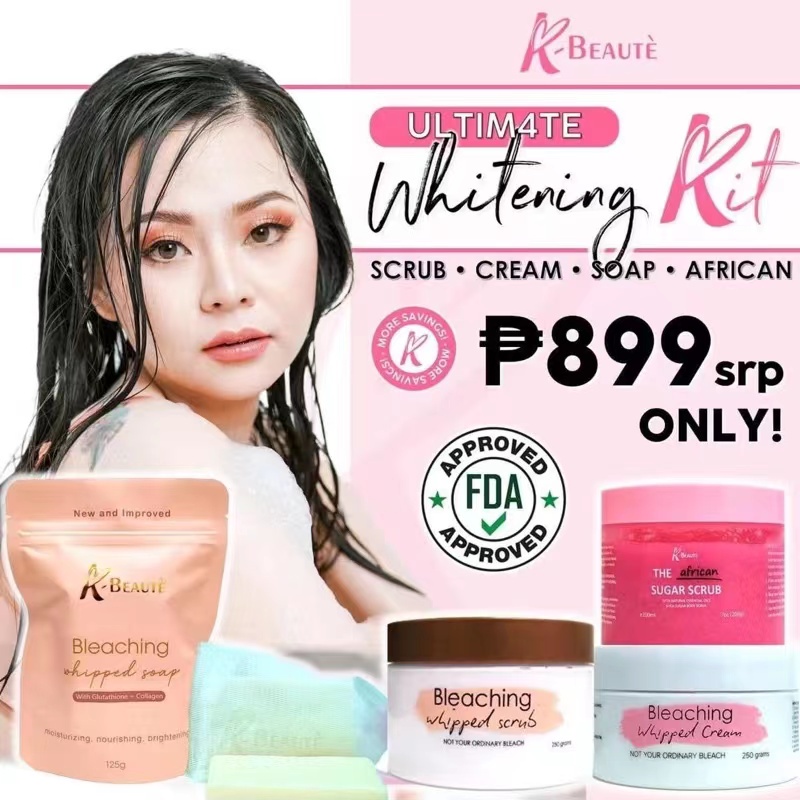 KBeaute Bleaching Whipped Scrub & Cream COD Shopee Philippines