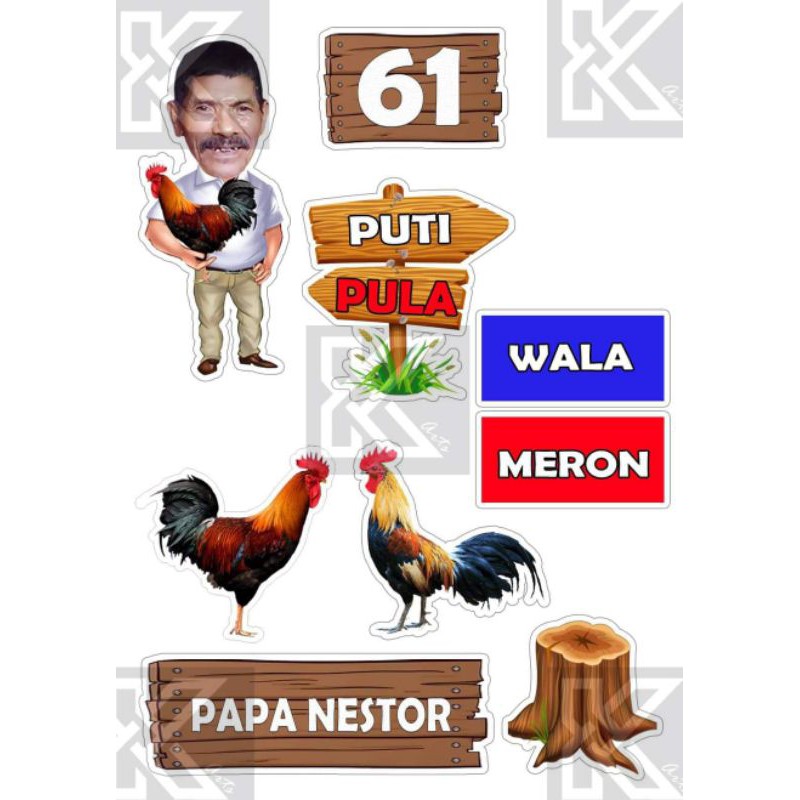 Sabong Manok Na Pula Cake Topper Shopee Philippines