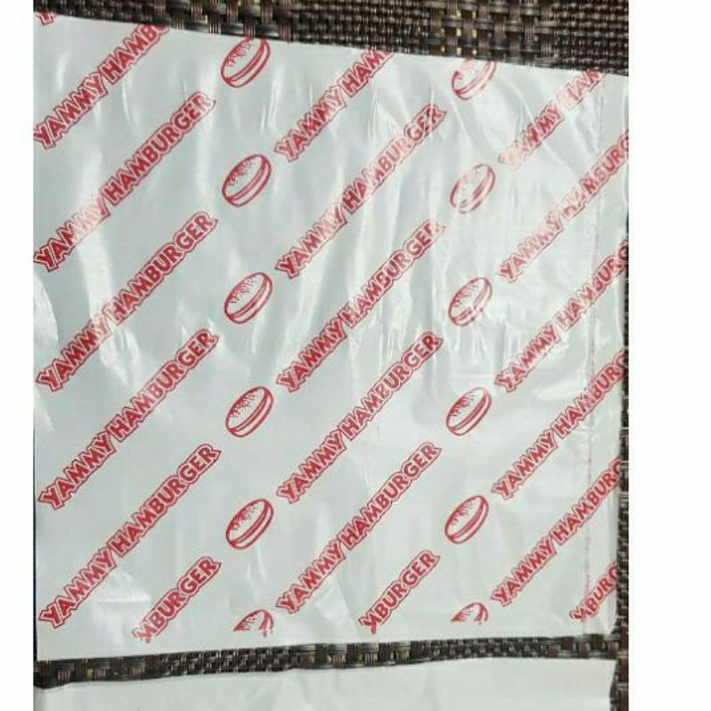 Burger Plastic Wrapper with print and plain 6x6inches Shopee Philippines