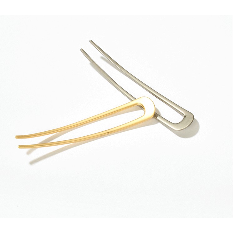 Japanese Metal Hairpin Hairpins Chic Style Simple U-shaped Hairpin Hair Ornaments Ins Wind Ball Hairpin