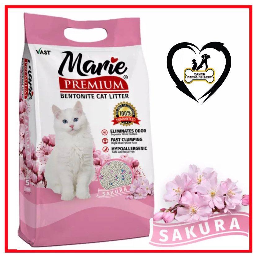 MARIE Cat Litter Sand (SAKURA SCENT) 5L or 4KG | Shopee Philippines