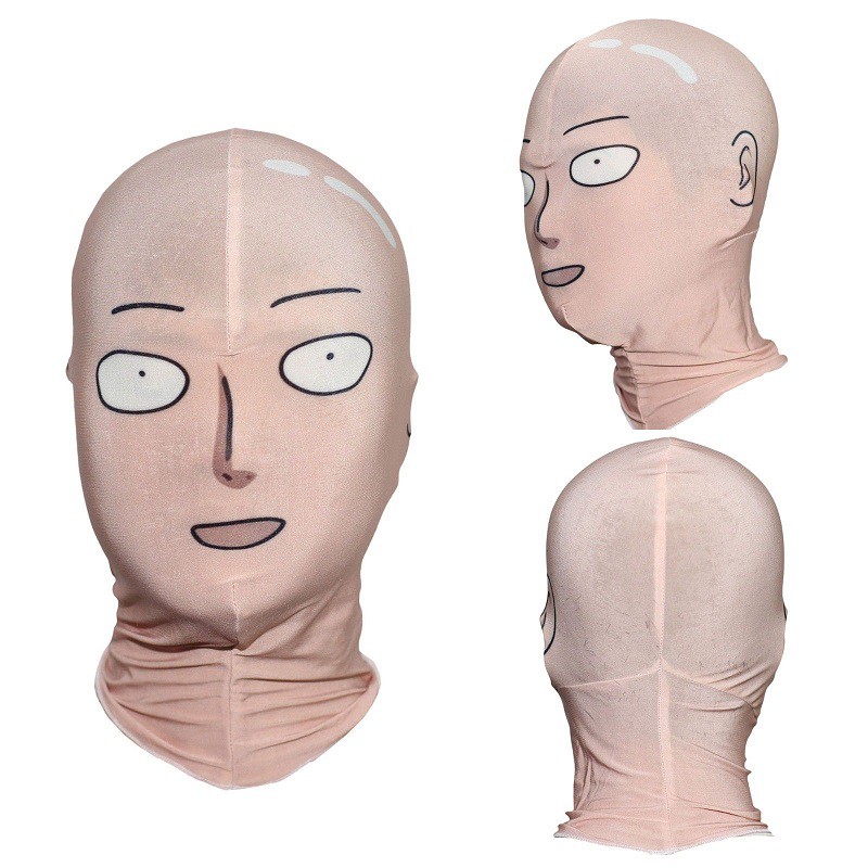 One Punch Man Saitama Face Mask Cosplay Comics Anime Costume Props Hood