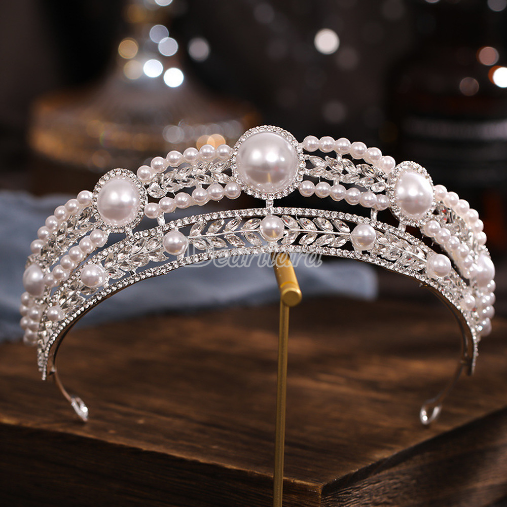 pearl wedding tiaras