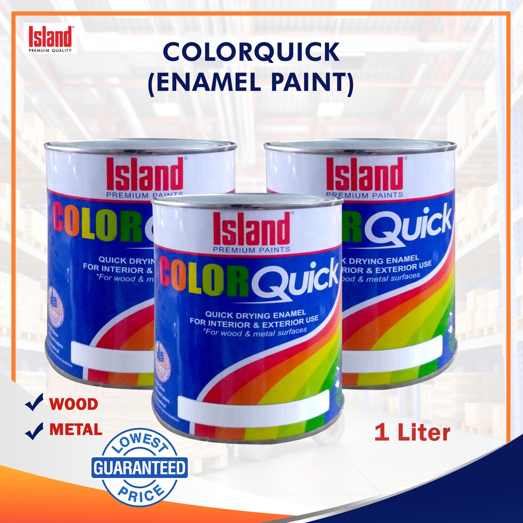 Wood/Metal paint 1L (Island COLORQUICK Assorted Colors) | Shopee ...