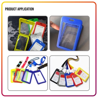 Double Sided PP ID Card Holder ID Case ID Protector ( Blue / Green / Grey / Red ) #3