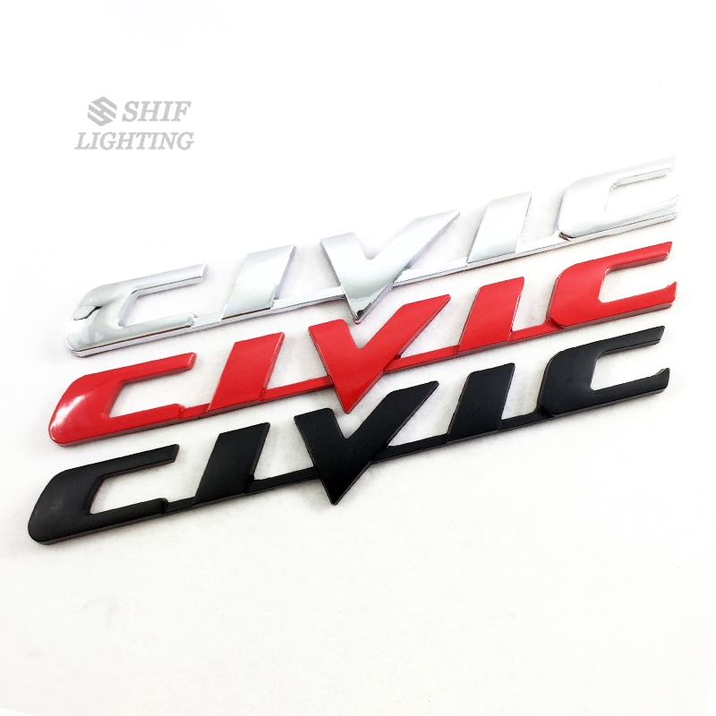 1 x Metal CIVIC Car Auto Side Fender Tailgate Rear Trunk Emblem 