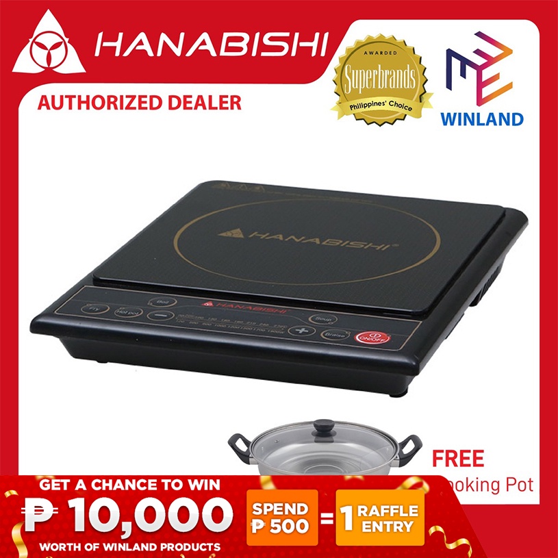 Hanabishi Original Induction Cooker with FREE Stainless Pot HIC90