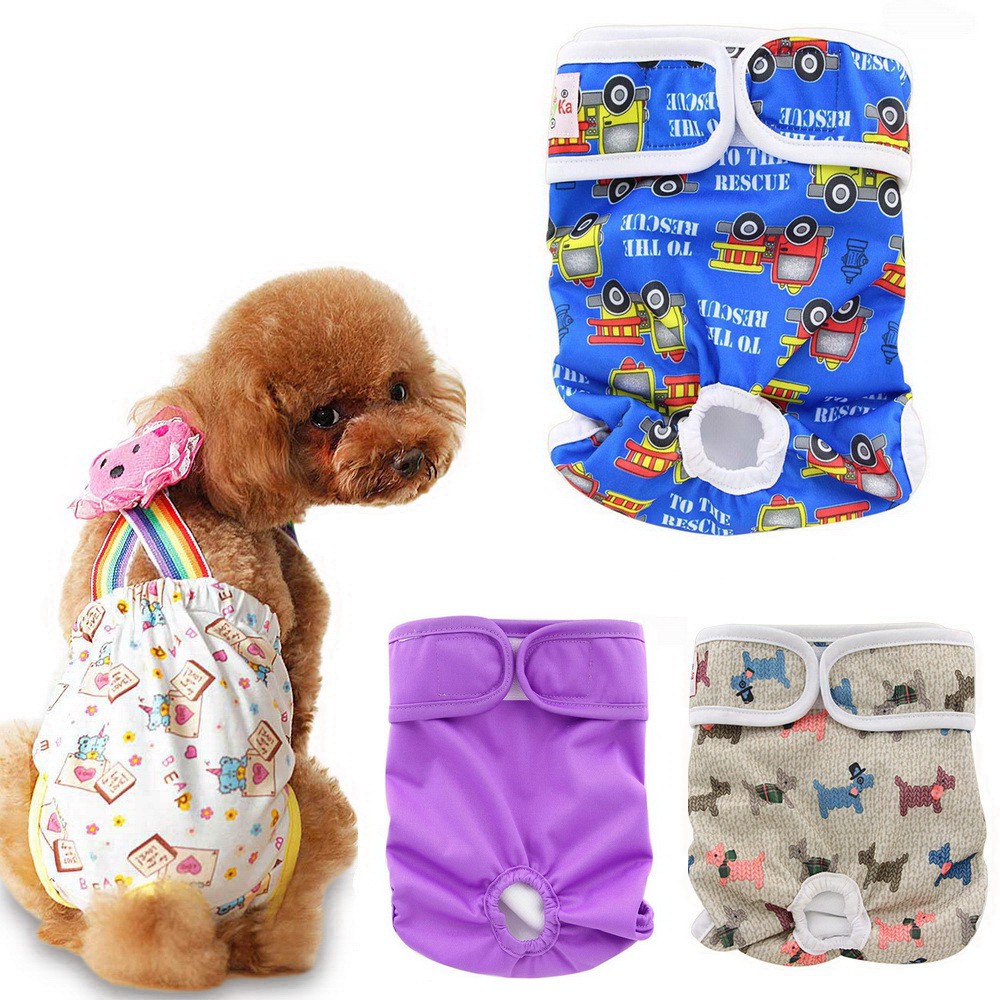 Female Dog Diaper Physiological Panties Pets Washable Doggie Diaper ...