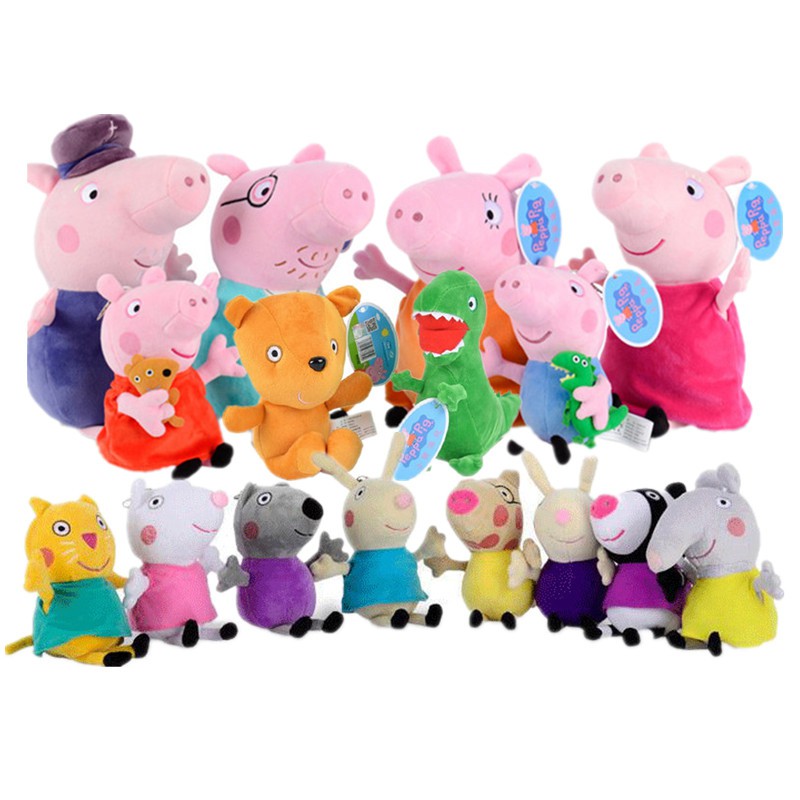 peppa pig family plush toy 4pcs set