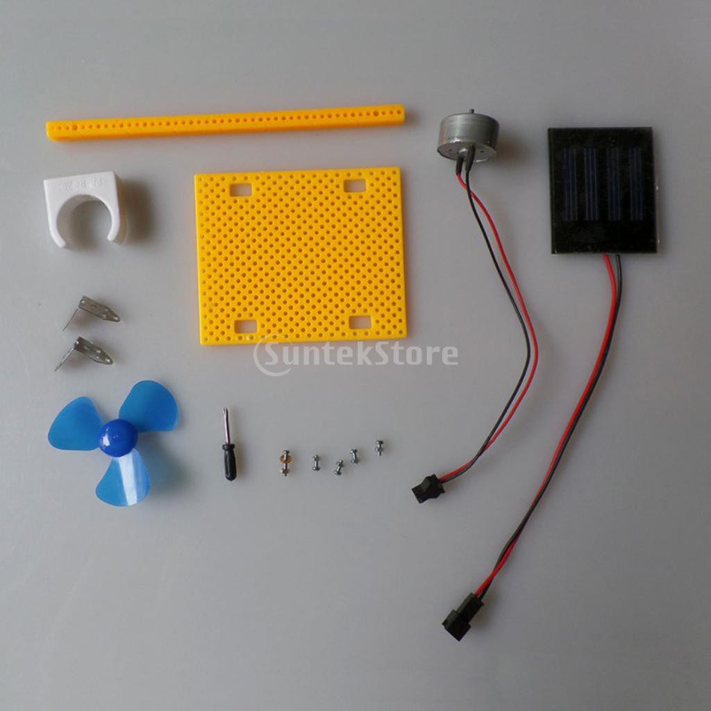 Solar Power Generator Motor Mini Fan Panel DIY Science Educational Model Toys 