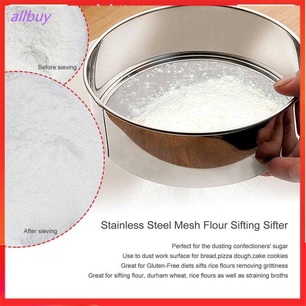 allbuy] Stainless Steel Mesh Flour Sifting Sifter Sieve Strainer Cake Baking Kitchen