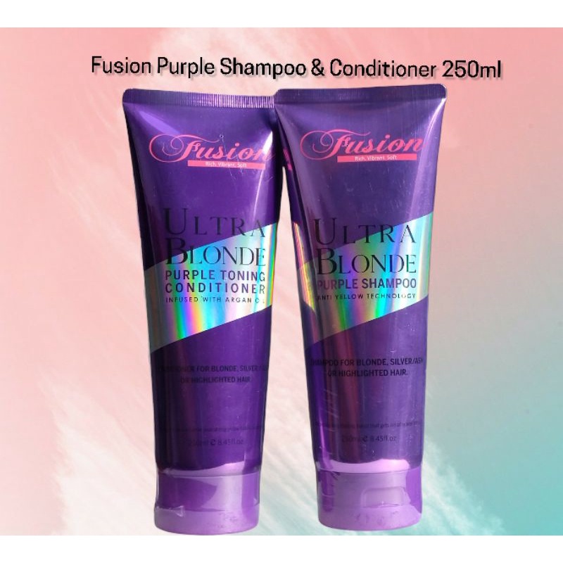Fusion Purple Shampoo & Conditioner 250mL (Tube type) Shopee Philippines