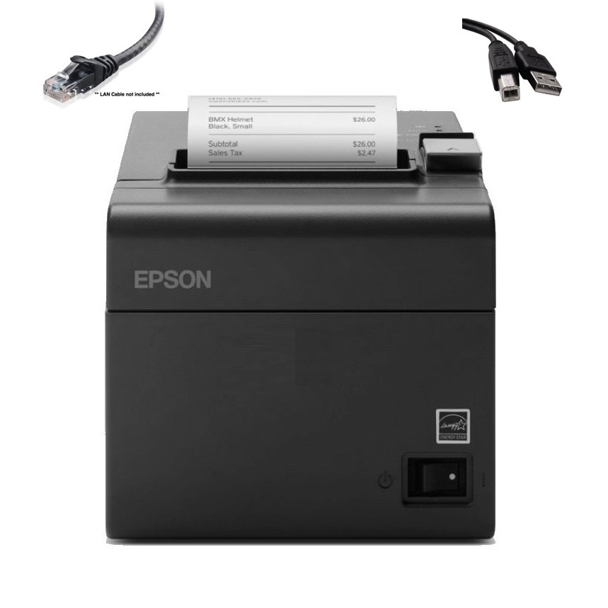 Brand New Epson Tm T82iii 3rd Generation Thermal Receipt Printer Usb And Lan Connection 2677