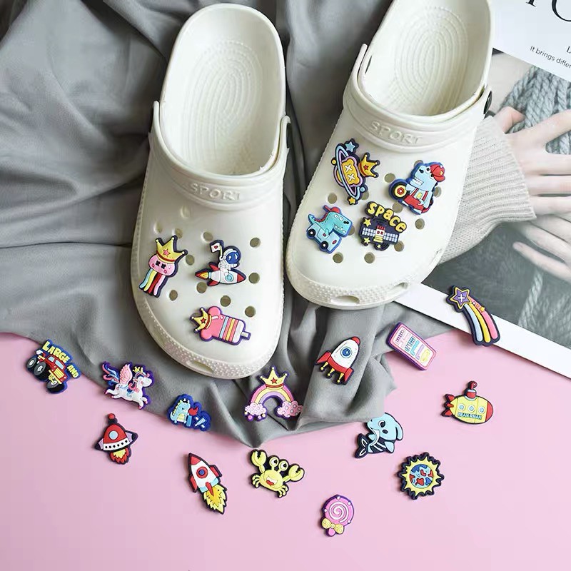 inxxx crocs for women Jibbitz Astronaut spaceship space series slippers