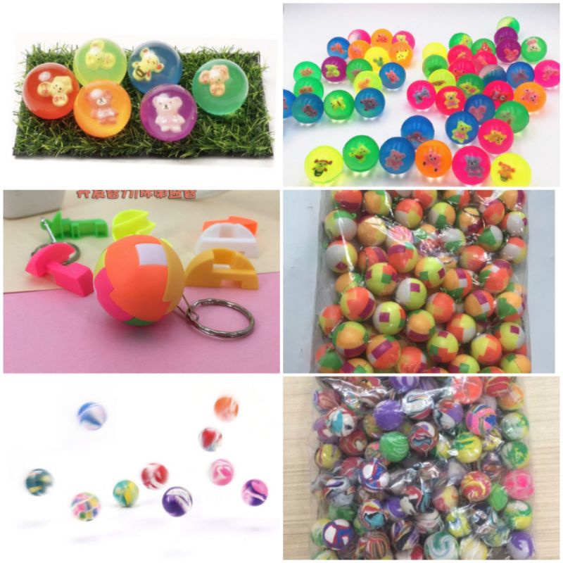 5 Pieces Jackstone Ball Rubber Balls or Puzzle Ball Keychain Puzzles
