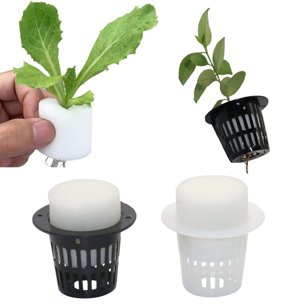 30 Pcs 31mm Hydroponics Net Pot Mesh Basket Nursery Cotton Planting Cup